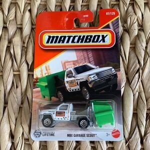 MBX Garbage Scout Dumpster Trash Recycling Work Truck Matchbox Diecast